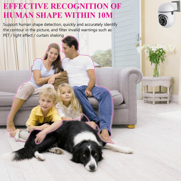 Yilot 2mp 1080p utendørs overvåkingskameraer med Wifi 360 Rotate Color