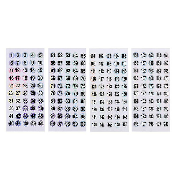 8 mm:n Tarranumerot 1-200, Tarrat Merkinnän Tehostamiseen DIY-Käsitöihin, Itsekiinnittyvät Tarrat, Koti, Koulu, Toimisto, Koristelu