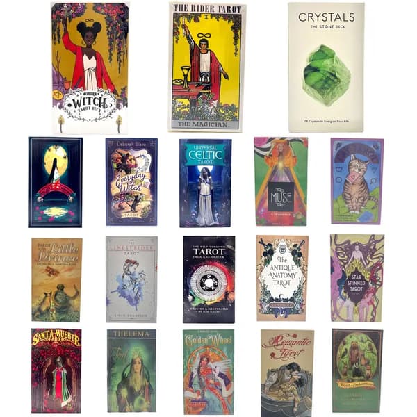 Brettspillkort, engelske orakelkort, tarot orakelkort