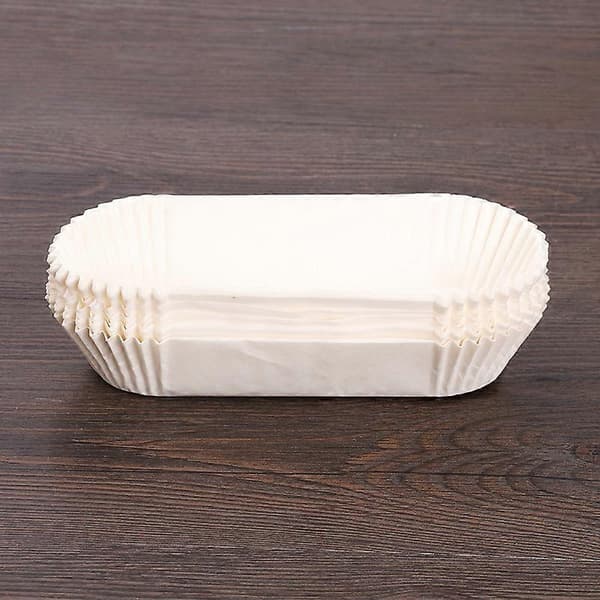 50 st bakpappersformar raka brödformar bakplåtspappersformar brödformar White