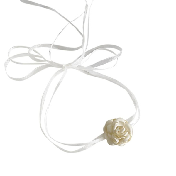 Blomster Choker Halsband Goth Choker Spets Blomster Krage Band Choker Ros Choker