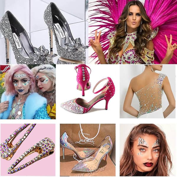 Krystall neglekunst strass for kvinner