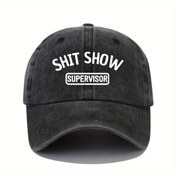 Unisex Hip Hop Baseball Cap Brev Print Vasket Distressed Dad Hat Ensfarvet Justerbar Casual Sports Hatte til Kvinder Mænd