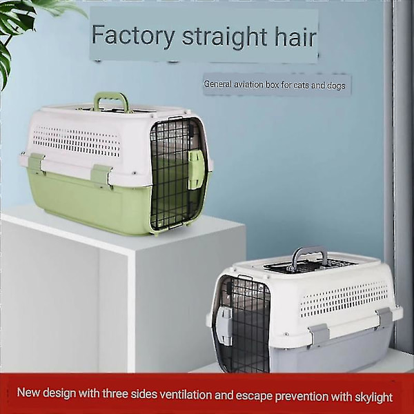 Pet Airways Box Dyrebur Portable Reisekontrollboks Små Hunder I-bil Luftboks