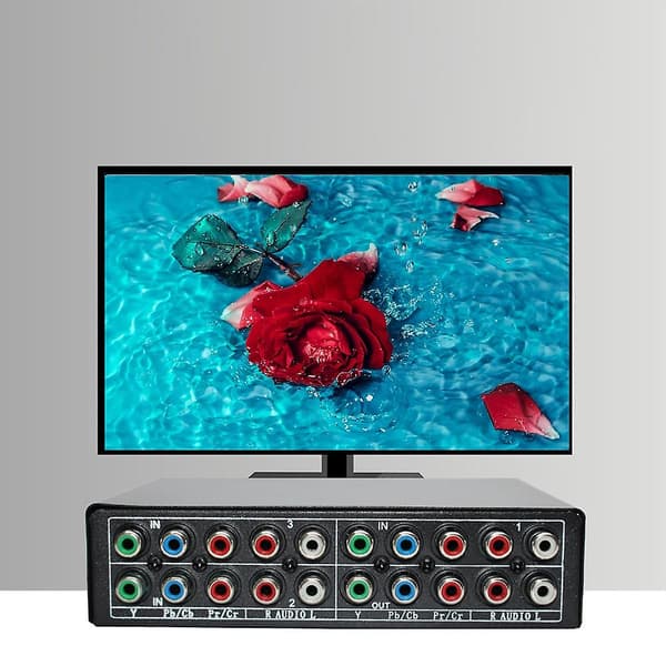 RGB Komponent Switch Vælg 5 RCA 3-vejs YPbPr Kabel Komponent Switch AV Switcher til PS2 DVD Afspil