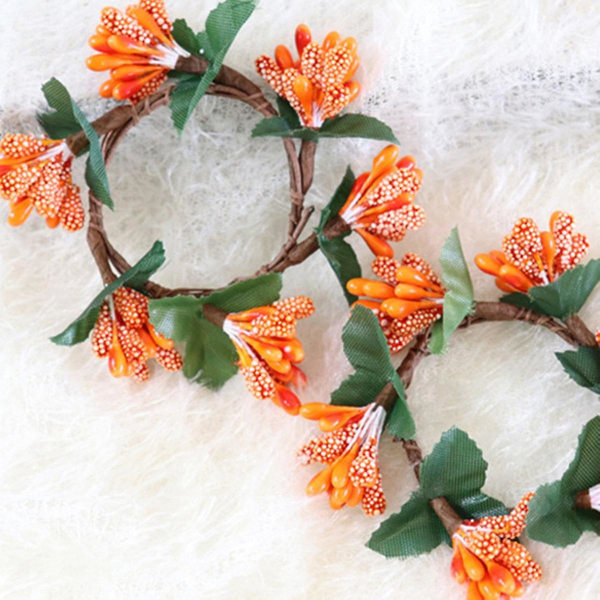 12 stk Serviettringer Blomsterserviettring Hs Høstserviett Le Ringer Tema Middagsbord Ri