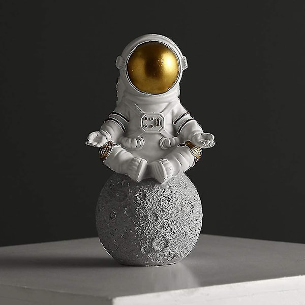 Astronaut Figurine Skulptur Rymdman Staty Skrivbordstillbehör Barn Pojkar
