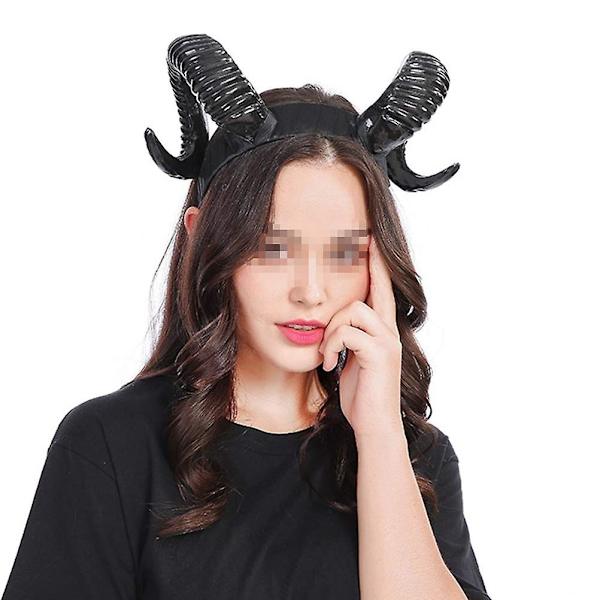 Iso sarvipanta musta paholainen sarvi hiusvanne Halloween-juhlat härän sarvi hiuskoristeet