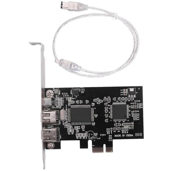 Pcie Firewire-kort til Windows 10, IEEE 1394 PCI-controller 4 porte (3 x 6-ben og 1 x 4-ben), Firewire