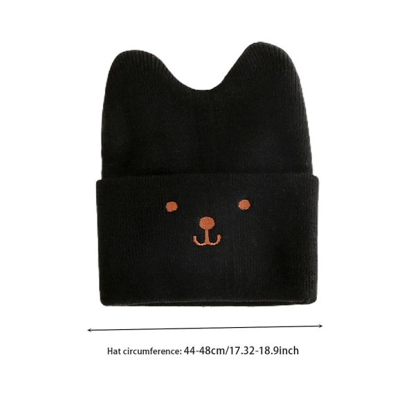 Söt karaktärsbeanie för pojkar och flickor, stickad mössa för höst och vinter, daglig gåva