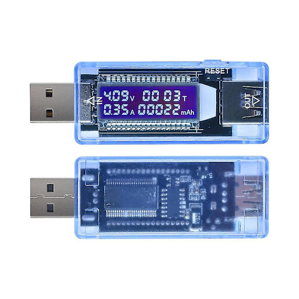 3 X USB-laddare Doktor Multimeter Laddare Detektor Strömförbrukningsmätare Spänningsmätare Digital Voltmeter