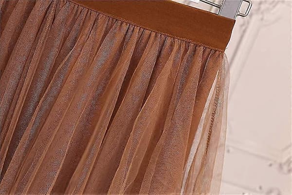 Tyllkjol för damer Formell Hög Låg Asymmetrisk Midi Te-längd Elastisk Midja Tutu Kjolar
