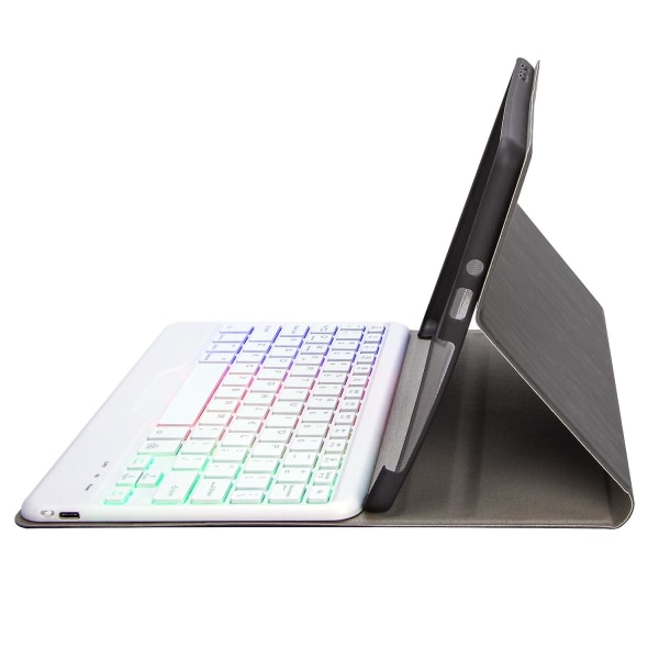 Til Microsoft Surface Go/Go 2/Go 3 Tre farver Baggrundsbelyst Bluetooth 5.0-tastatur + trætekstur PU-læder