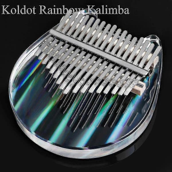 regnbue klar kalimba tommelfingerpiano katteformet 17 tangenter solid fingerpiano