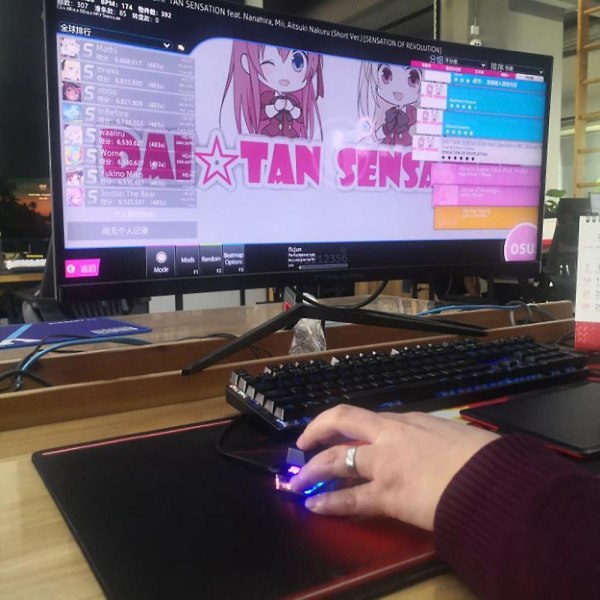 K2-tangentbord Osu Gaming Tangentbord Hot Swap Mekaniskt tangentbord med Rgb-bakgrundsbelyst avtagbar Keycap Ty