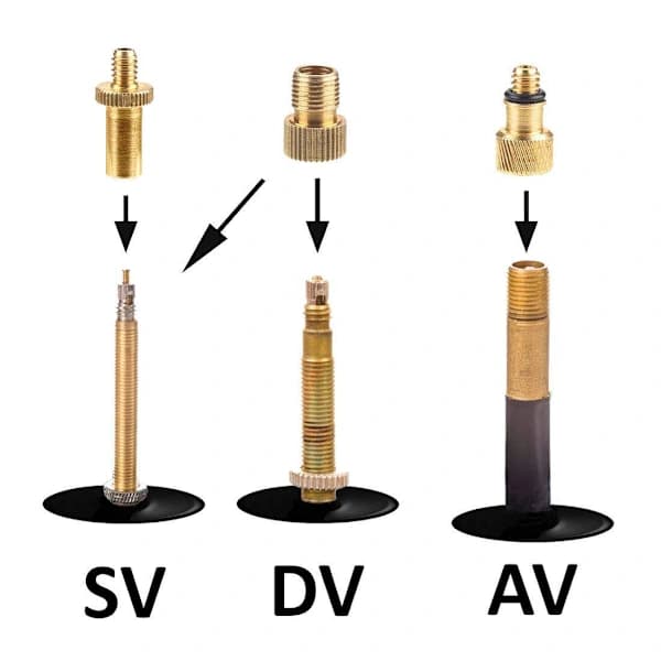 Cykelpumpventiladapter/15-delars set