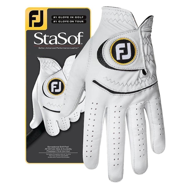 Footjoy herr Stasof Wetness Control mjukt läder vänsterhand golfhandske