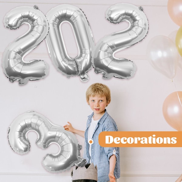 1 Set Examenballonger 2023 Aluminiumfolie Ballonger Dekorativa Balonger för Balen 2023