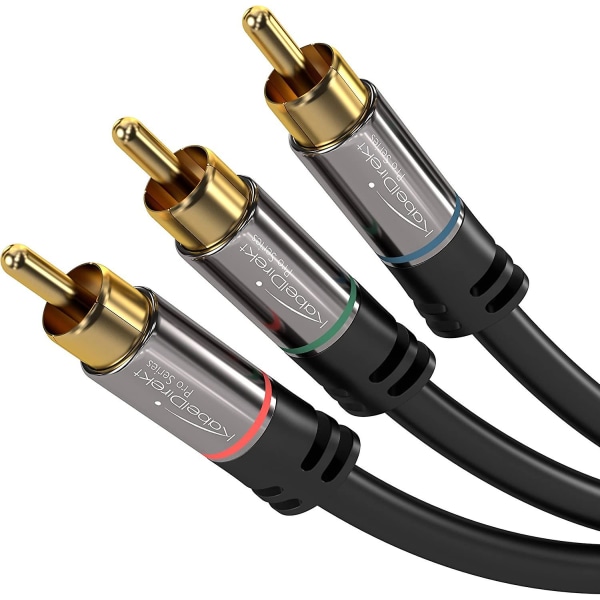 3m komponentkabel & 3m optisk digital lydkabel/toslink-kabel (toslink til toslink, fiberoptisk kabel, for hjemmekinosystem, PS4, X