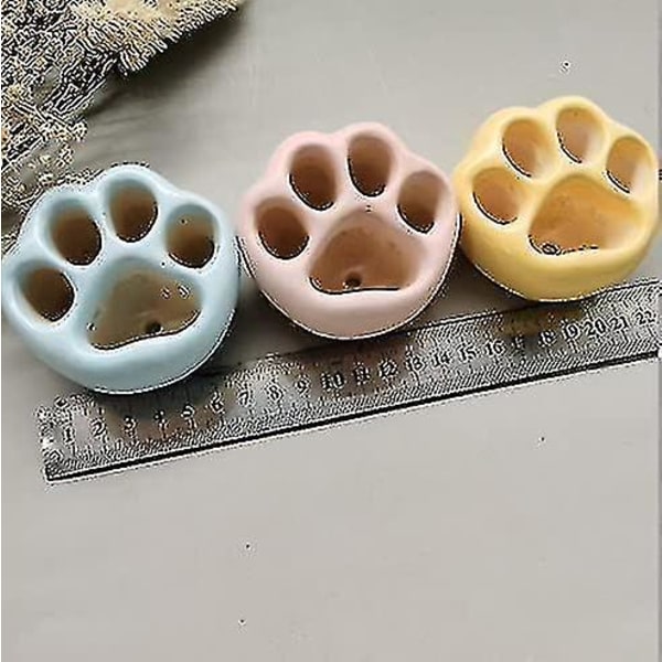 Sæt af 3 Kreative Cement Blomsterpotter Dyrefodspor Design Mini Sukkulenter Beholdere Ornamenter