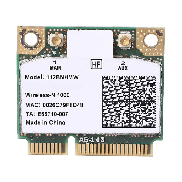 Centrino Wireless-n 1000 Wifi Link1000 802.11 B/g/n 112bnhmw 300mbps Half Mini Pci-e Wireless Cardille