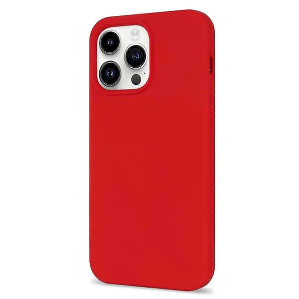 Flexibelt silikonskal kompatibelt med iPhone 13 Pro Max stötdämpande och fallsäkert Red