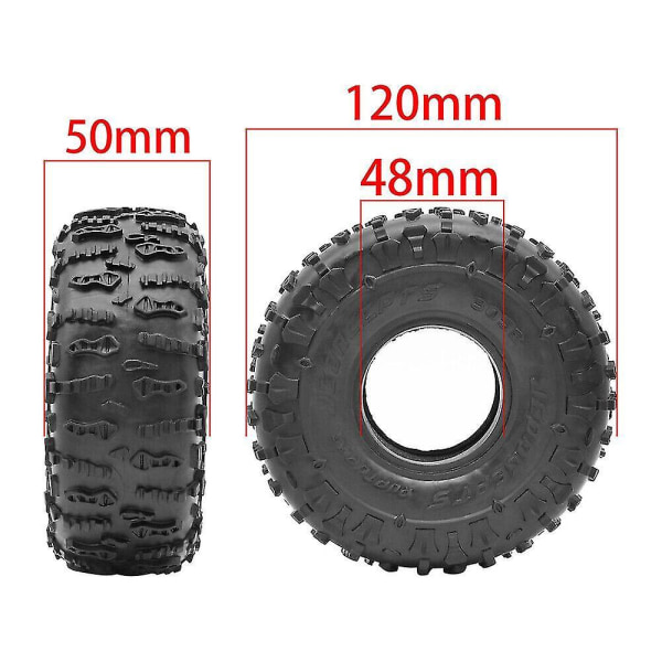 4 st 1,9 tum Jconcepts gummidäck 1,9 hjul däck 120x50mm för 1/10 Rc Crawler