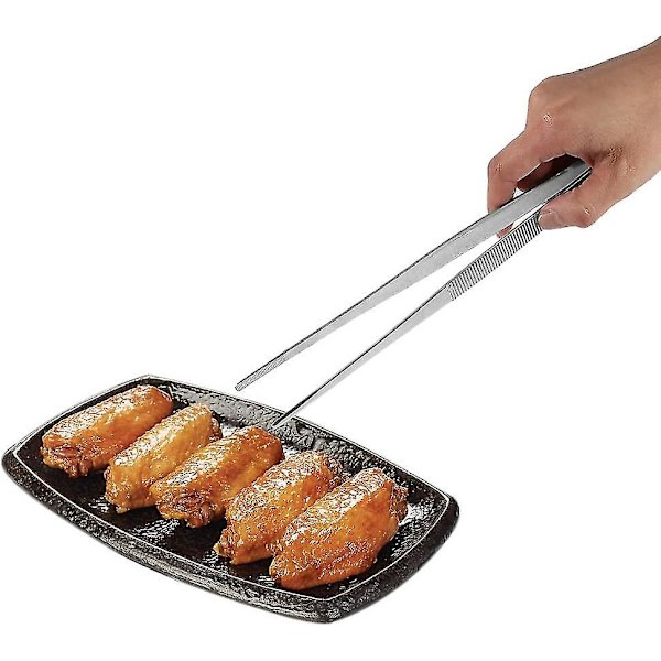 Rustfritt Stål Matlagingstenger - 30 cm Lange Grilltenger - Grillkjøtt Tenger - Kjøkkenverktøy For Grilling, Snuing Og Håndtering Av Kjøtt