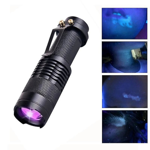 Letvægts håndholdt Wood's lampe bølgelængde ultraviolet diagnostisk Uv hud svampedetektor analysator +lommelygtefunktion