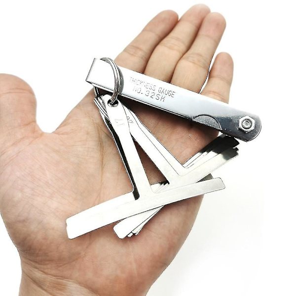 Gitarrbyggare verktyg mätkit understräng radie linjal 32 blad avkännare gauge Jikaix