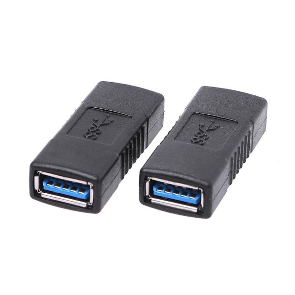 2 stk. USB 3.0 Type A hunn til hunn adapter kobling kjønnsskifter kontakt