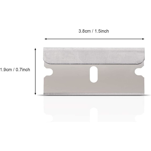 100 stk. Razor Blades Enkeltkant Rustfrit Stål Razor Blades Til Standard Skrabere, Sikkerhed Straight Edge Razor Blades, Maling