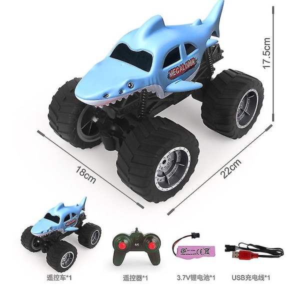 Shao Megalodon Storm All-Terrain Fjärrstyrd Monstertruck Leksaksfordon, 1:15 Skala