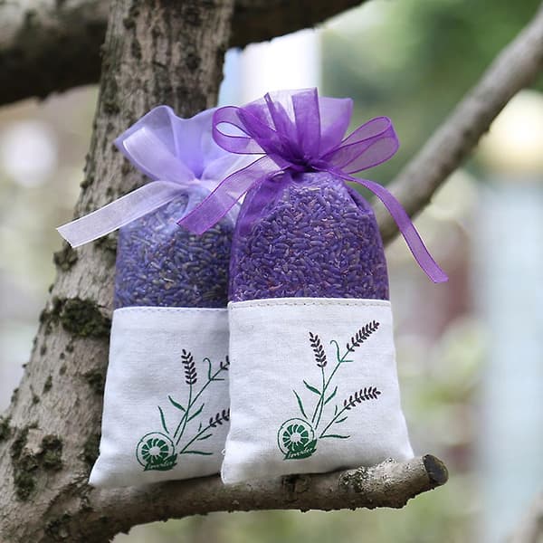 6 st Lavenderdoftande Säckar Bomullsäckar Lavenderpåsar Lavender Säck