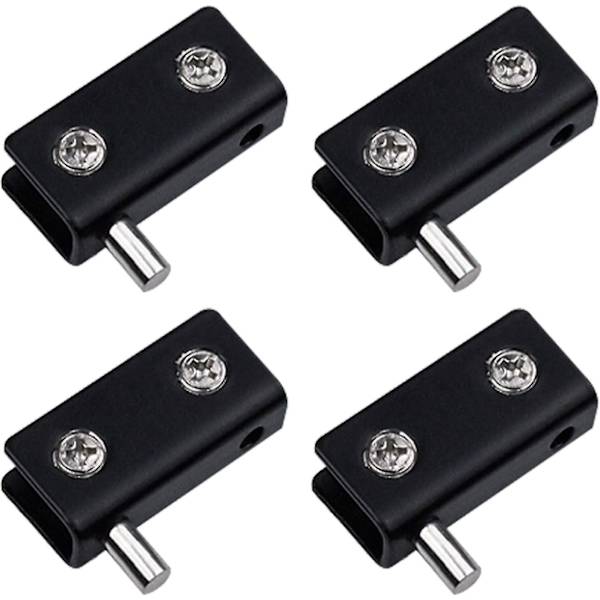 4 kpl Pivot-saranat, Kehyksetön Lasiovelle, Musta, Ruostumattomasta Teräksestä Valmistetut Lasioven Kiinnikkeet, Vaihtosetti 5-6 mm:n Lasiovelle