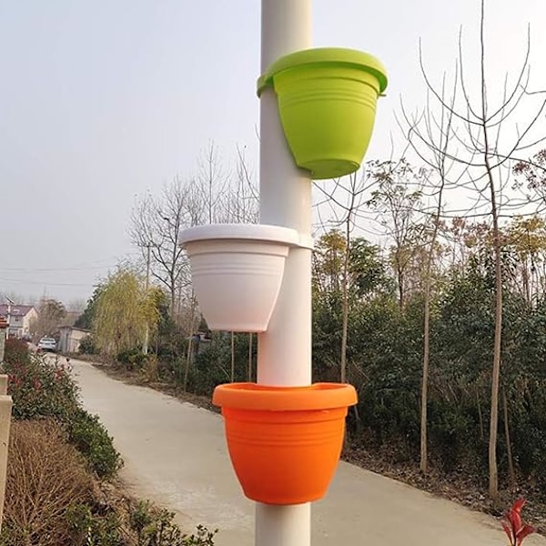 Växtkrukhängare 3-pack Hängande Blomkruka Planteringskruka Väggplanteringskruka Blomkruka Hinkhållare för Inomhus Utomhus Hemträdgård Dekoration Storlek L G