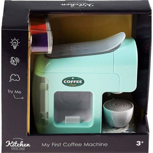 Min första kaffemaskin för barn köksleksak med ljus och ljud | Kökstillbehör för barn | Barnleksaker