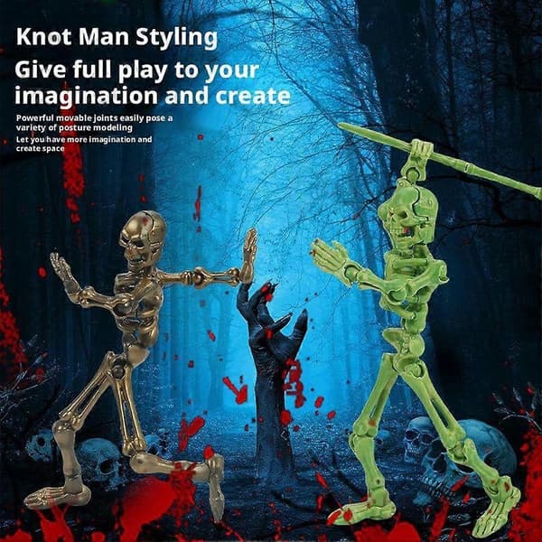 Actionfigursæt Skelet Actionfigur Skelet 3D-printet legetøj Red