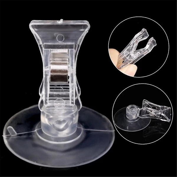 10 st sugkoppsklips transparent sugkoppsklämma badrumsfönster glas sugkopp med klämma för annons