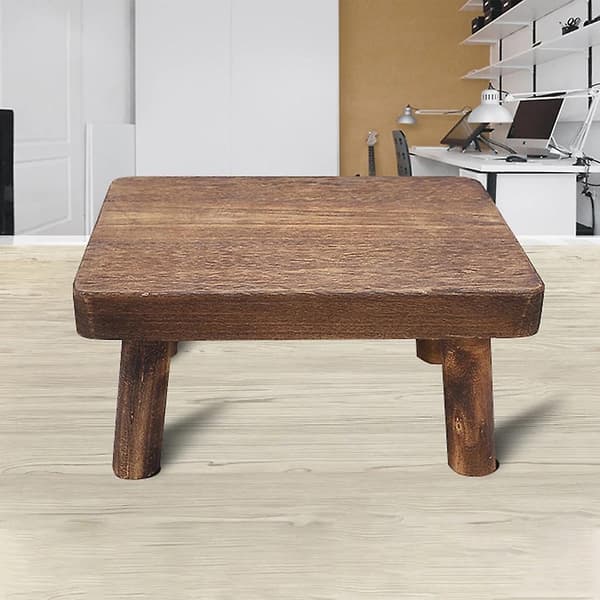 Hög Säng Trästege Solid Trä Liten Pall Köks Vardagsrum Garderob Hållbar Robust Rustik