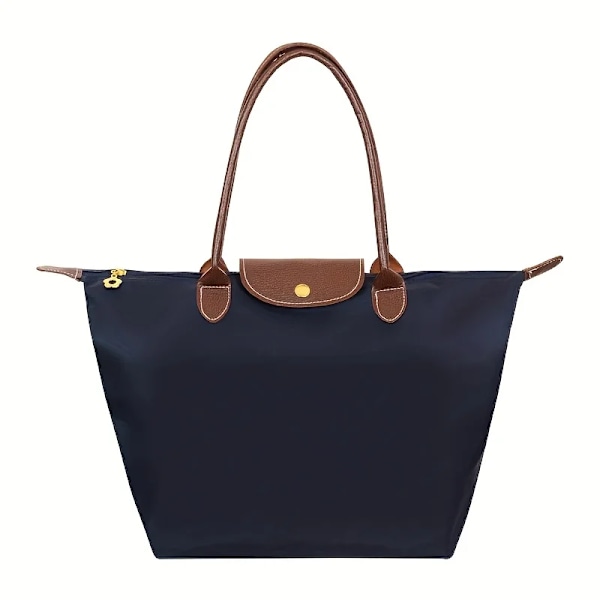 Kvinners vanntette nylon tote bag fritidsveske stor kapasitet handlepose for mamma Azul M