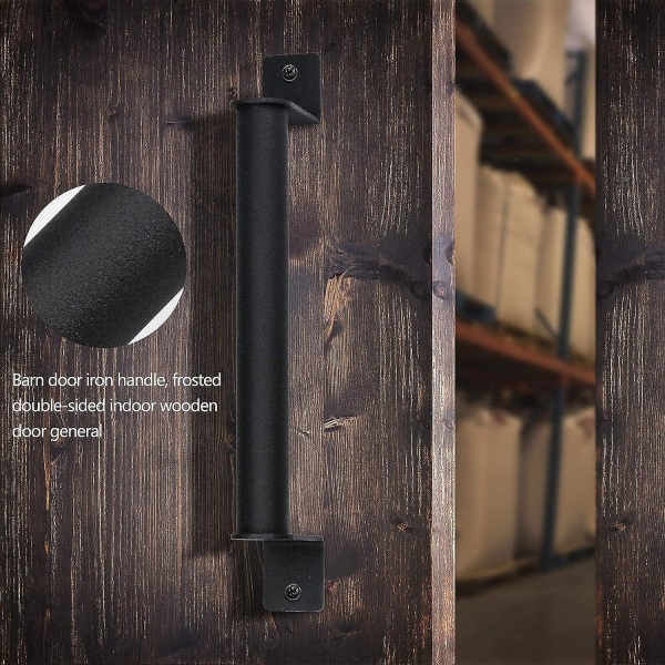 Black Sliding Barn Door Handle - 2 Pcs Steel - Suitable for Barn Doors