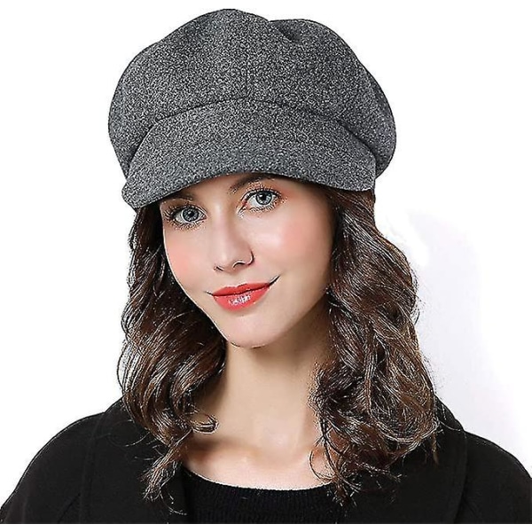 Dam Newsboy Cap Spetsig Vinterhatt Beret Vinter Höst Vinter