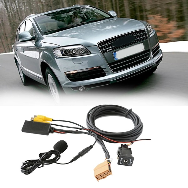 12v Mmi 2g Bil Bluetooth Aux Kabel Adapter Musik Ljud Mic För Q7 A6 A8 2006-2008 J523