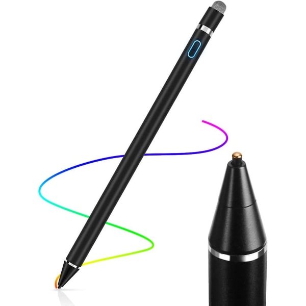 Aktiivinen kynäkynä 1,45 mm:n tarkkuus- ja herkkyyspisteen kapasitiivinen kynä, yhteensopiva iPhone Samsung Ipad Pro Ipad Air 2:n kanssa