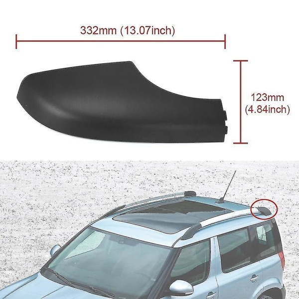 Takstativ Endestykke Deksel Beskyttelse Svart for Skoda Yeti SUV Foran Bak