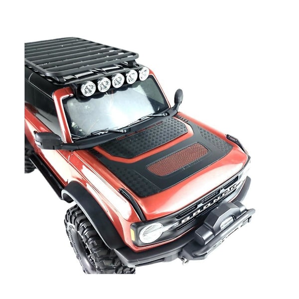 Metallista valmistettu moottorin konepellin koristelevy, suojaava metalli tarra Trx4 92076-4 1/10 Rc Crawler C:lle