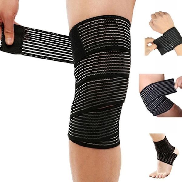 1 stk. Elastisk Åndbar Sports Håndled Knæ Ankel Albue Kalv Arm Bandage Støtte
