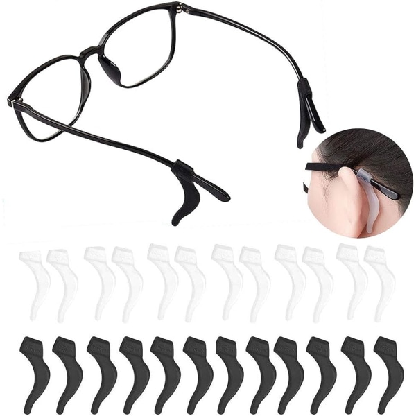 HKIDEE Øregreb til briller, Anti-Slip Komfortabel silikone elastisk brillereholdere til solbriller Læsebriller Briller, sportsbrillestrop,