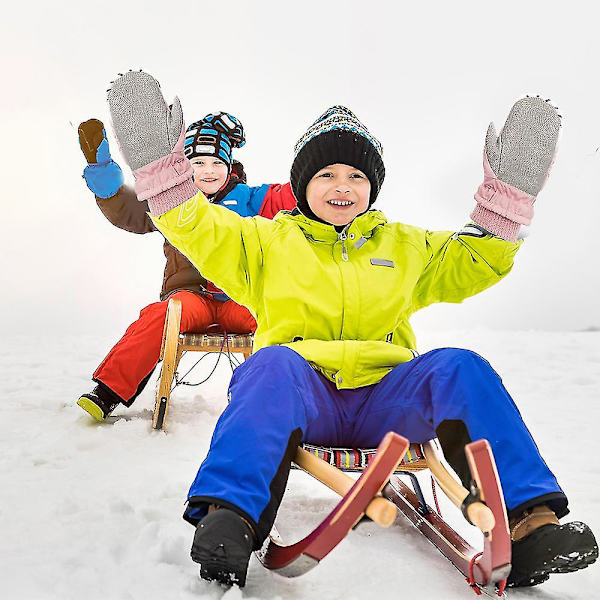 1 Par Børne Vinterhandsker Toddler Vanter Til Ski Drenge Sne Piger Vandafvisende Varme Fleece